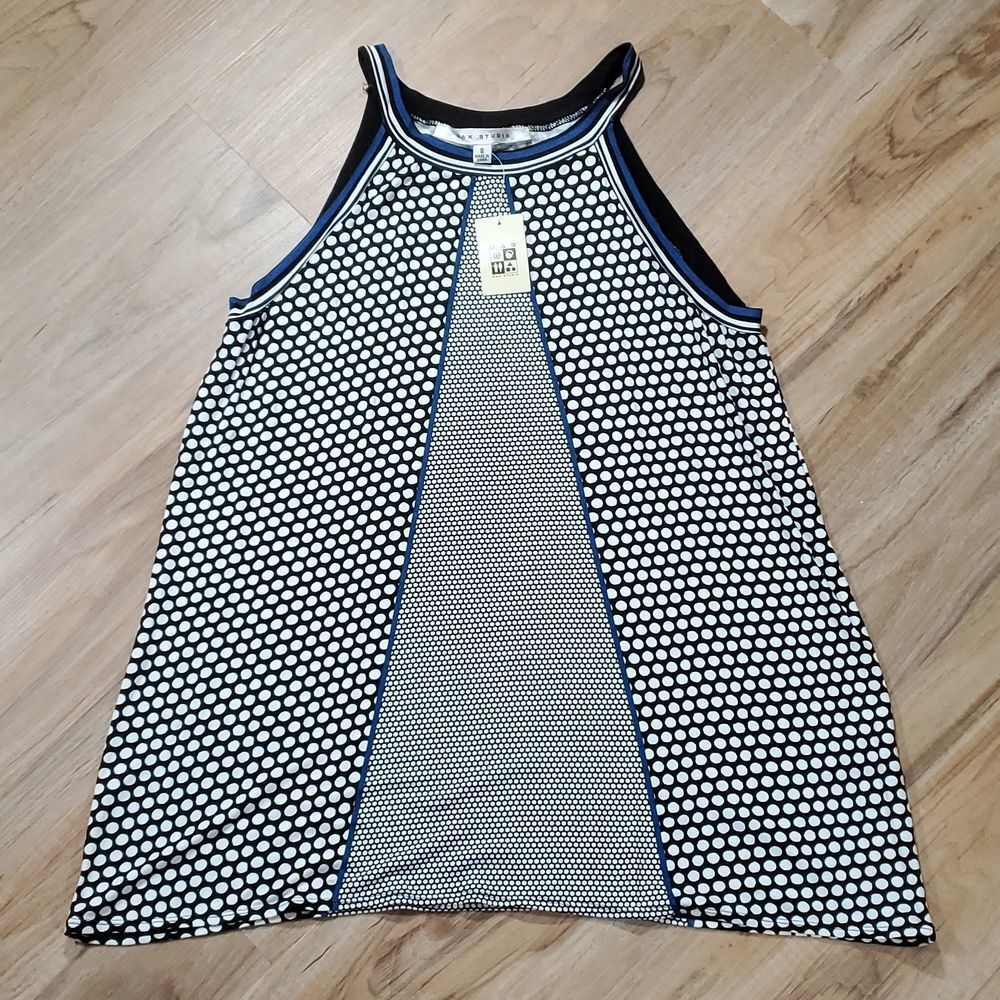🔹️NWT Max Studio Black & White Polka Dot Sleeveless Top Small